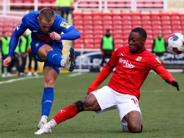 Harrogate Town went down 3-0 on the road at Swindon Town on Saturday. Pictures: Matt Kirkham