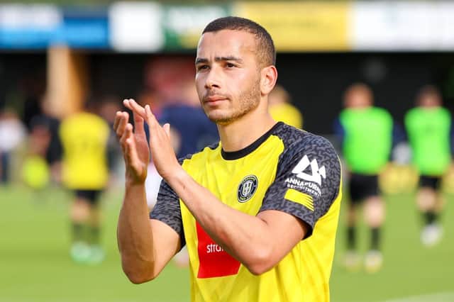 Harrogate Town centre-half Rod McDonald. Pictures: Matt Kirkham
