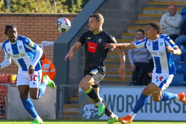 Jack Muldoon and his Harrogate Town team-mates were beaten 2-1 on their previous visit to Colchester United. Pictures: Matt Kirkham