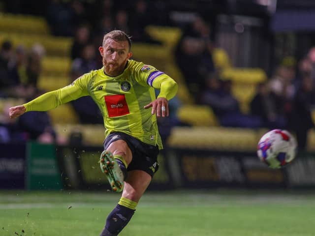 George Thomson has made 25 appearances in all competitions for Harrogate Town this season. Pictures: Matt Kirkham