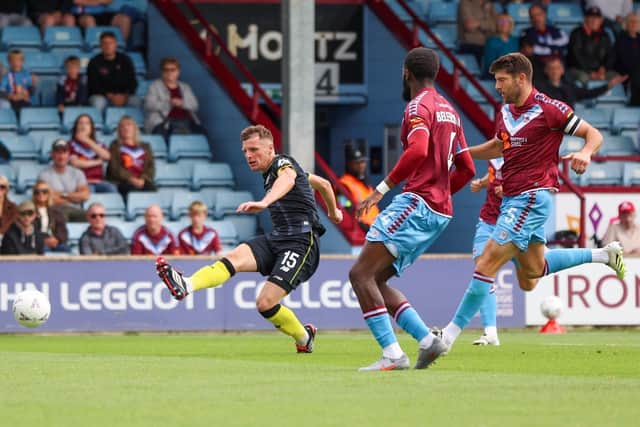 Harrogate Town beat Scunthorpe United 2-0 at Glanford Park last time out to move up to second place in the National League table after six matches of the 2026/27 season. Picture: Matt Kirkham