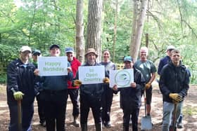 Members of Open Country charity carrying out conservation and access work at Hookstone Woods in Harrogate. (Picture contributed)