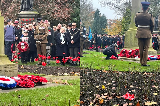 Shane practised laying the wreath for three weeks so he got it right on the big day.