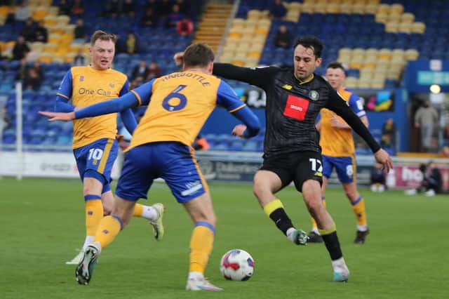 Harrogate Town were 2-1 winners at Mansfield Town on Saturday afternoon. Pictures: Brody Pattison
