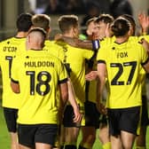 Harrogate Town will be looking to extend their superb run of recent home form, which has seen them win four of their last five matches at Wetherby Road, when they entertain Grimsby this Saturday. Pictures: Matt Kirkham