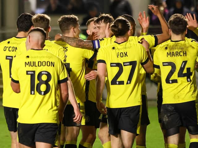 Harrogate Town will be looking to extend their superb run of recent home form, which has seen them win four of their last five matches at Wetherby Road, when they entertain Grimsby this Saturday. Pictures: Matt Kirkham