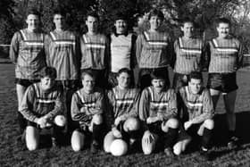 Harrogate and District League Premier Division side Harlow Hill in 1989.
Back from left: Simon Pickles, Bruce Robshaw, Shaun Renfrew, Paul Lynsky, Carl Westerman, Dave Cooper, Colin Waddington.
Front: Mark Pannett, Richard Hunter, Johnny Pearson, Stuart Large, Kevin Foulkes.