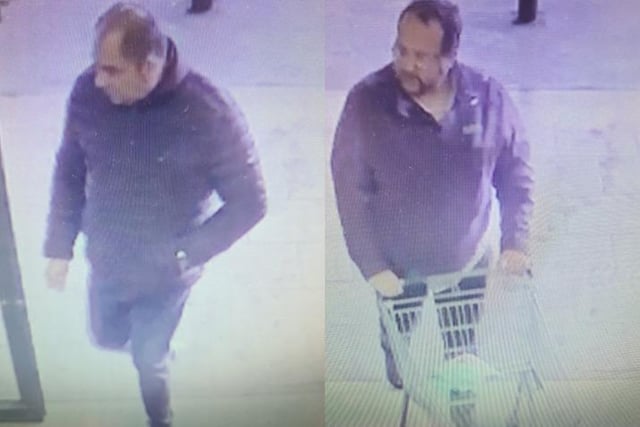 The police would like to speak to these two men after £887 worth of spirits and champagne was stolen from Waitrose in Harrogate