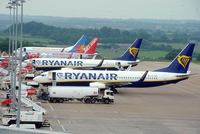 Ryanair at Leeds Bradford Airport. (Pic credit: Tony Johnson)