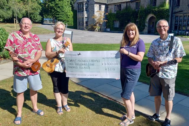 The Harrogate Spa Town Ukes have raised £3500 for the Saint Michael's Hospice