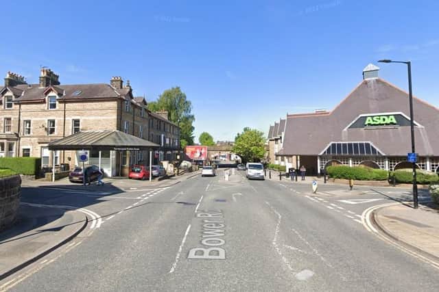 A cyclist has suffered minor injuries following a collision with a car on a major road in Harrogate