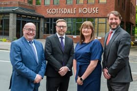 Award-winning McCormicks Solicitors is relocating to bigger and better premises in Harrogate - From left, Peter McCormick, Stephen Hopwood, Sonia Jones, Peter Minnikin. (Picture contributed)