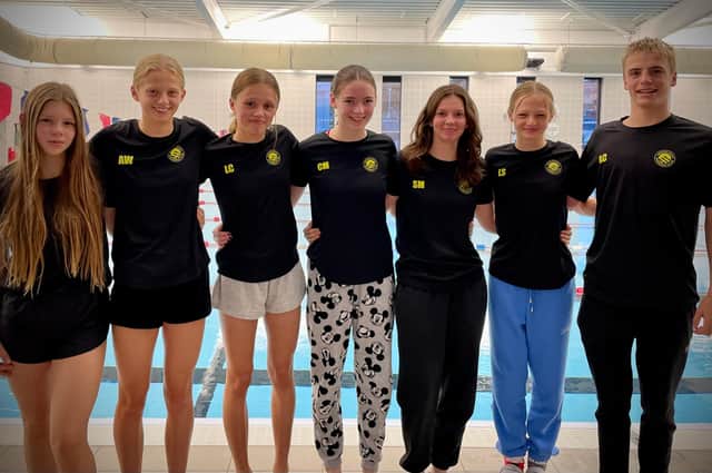 Harrogate District Swimming Club's magnificent seven. Picture: Submitted