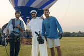 Collaboration in the sky with Red Bull - Dream Beach Media's Alex Boulton, left; artist Werner Bronkhort, centre; and  Dream Beach Media's Josh Stockdale, right. (Picture contributed)
