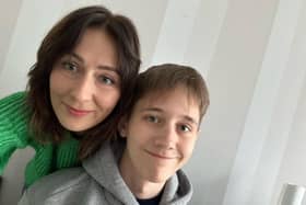 Mum Kamila Nowicka, 39, gave up her job to care for her teenage son,  Alan, a student at Ripon Grammar School. (Picture contributed)