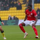 Harrogate Town midfielder Levi Sutton in League Two action against Crewe Alexandra. Pictures: Matt Kirkham