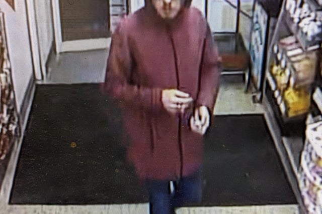 The police would like to speak to this man after several bottles of wine were stolen from One Stop on Devonshire Place in Harrogate