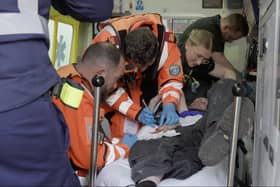 Chris Gill, 48, from Harrogate, will feature in a new TV series called 'Yorkshire Air 999' following a devastating accident involving a lawnmower