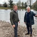 Water quality visit - Harrogate and Knaresborough MP Andrew Jones with Robbie Moore MP for Keighley and Ilkley at the Cromwheel in Ilkley.