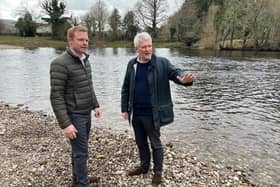 Water quality visit - Harrogate and Knaresborough MP Andrew Jones with Robbie Moore MP for Keighley and Ilkley at the Cromwheel in Ilkley.