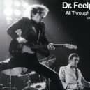 Legendary Dr Feelgood guitarist Wilko Johnson pictured in full flight on the sleeve of a classic Dr Feelgood single.
