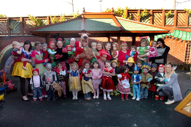 Children and staff at the First Steps Kindergarten dressed as their favourite book characters for World Book Day in 2010.