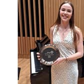 18 year old singer Eva Scullion triumphed in the final round of the prestigious competition at the magnificent Stoller Hall in Manchester,