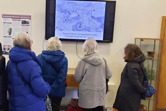 Hit event - Visitors to the Community Archaeology Festival in Knaresborough have been drawn particularly to an audio-visual presentation about the archaeology of Nidd Gorge. (Picture contributed)