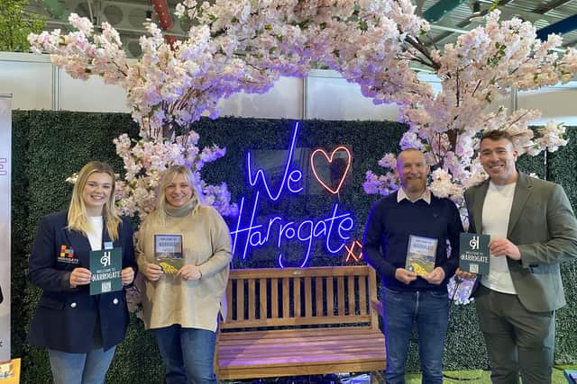 At Harrogate Spring Flower Show - Matthew Chapman and Bethany Allen of the Harrogate BID team with BID Chair Simon Midgley and Vice Chair Lyndsay Snodgrass. (Picture contributed)