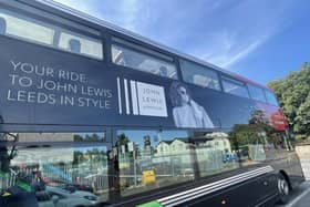 Successful partnership - Harrogate Bus Company teamed up with prestige retailer John Lewis to promote its glittering Leeds store in the North at Victoria Gate shopping mall.