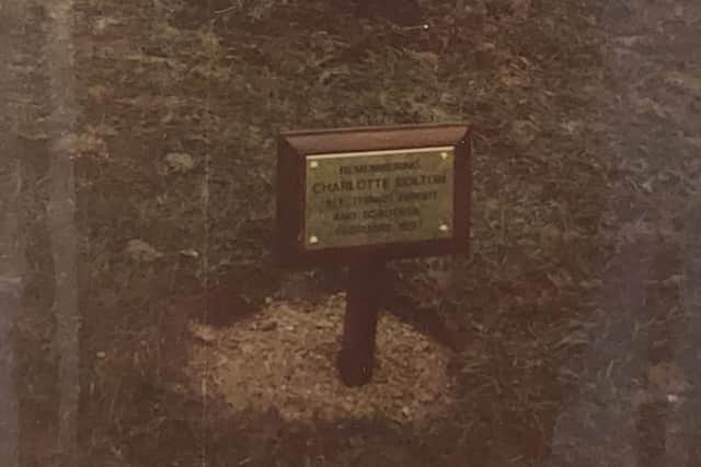 Mum Joanne Bolton's  photograph of the memorial to her daughter at Woodfield Community Primary School in Harrogate. (Picture contributed)