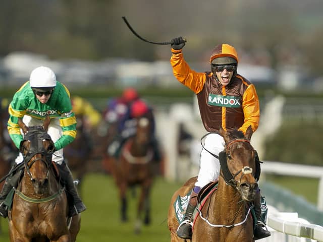 Sam Waley-Cohen rides Noble Yeats to victory in the 2022 Grand National at Aintree. Picture: Alan Crowhurst/Getty Images