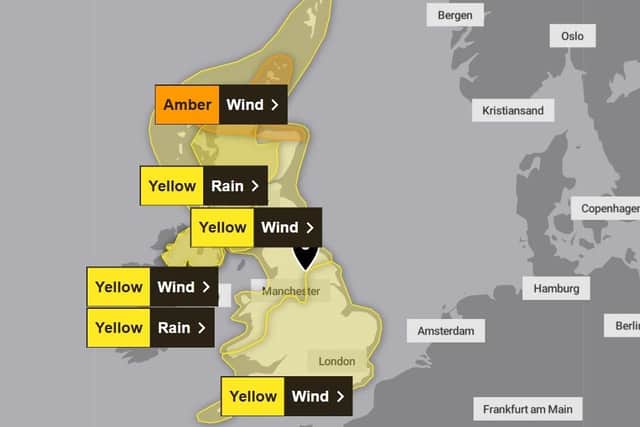 STORM AMY: Met Office issues yellow weather warning for strong winds of ...