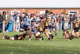 Action from Ripon RUFC's home defeat to Wensleydale at Mallorie Park. Picture: Mandy Errington Photography