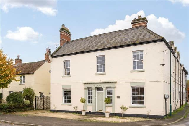 The appealing front view of the property, in the village of Wath