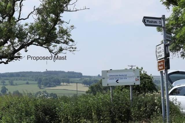 Councillors have approved plans to build a 35-metre tall mast near Masham to help boost 4G coverage