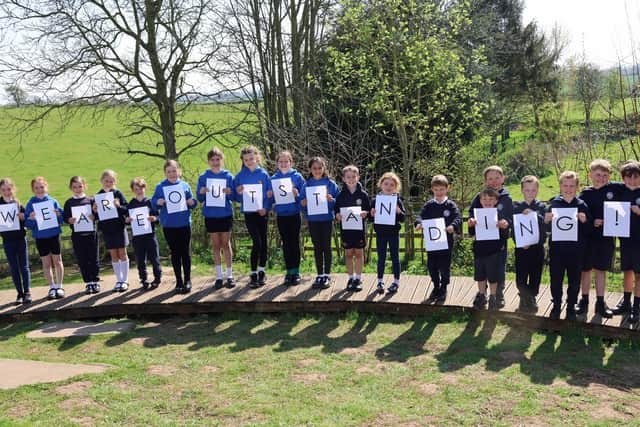 Staff and pupils celebrated their Ofsted report with the community