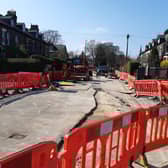 Grove Road in Harrogate has been a sea of dust, digging, noise and road closures since a rolling programme of essential utility work began on January 13. (Picture contributed)