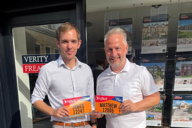 Verity Frearson directors Matthew Stamford and James Verity are among four members of staff taking part in the Great North Run on Sunday in aid of Saint Michael's Hospice. (Picture contributed)