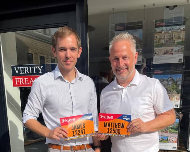 Verity Frearson directors Matthew Stamford and James Verity are among four members of staff taking part in the Great North Run on Sunday in aid of Saint Michael's Hospice. (Picture contributed)