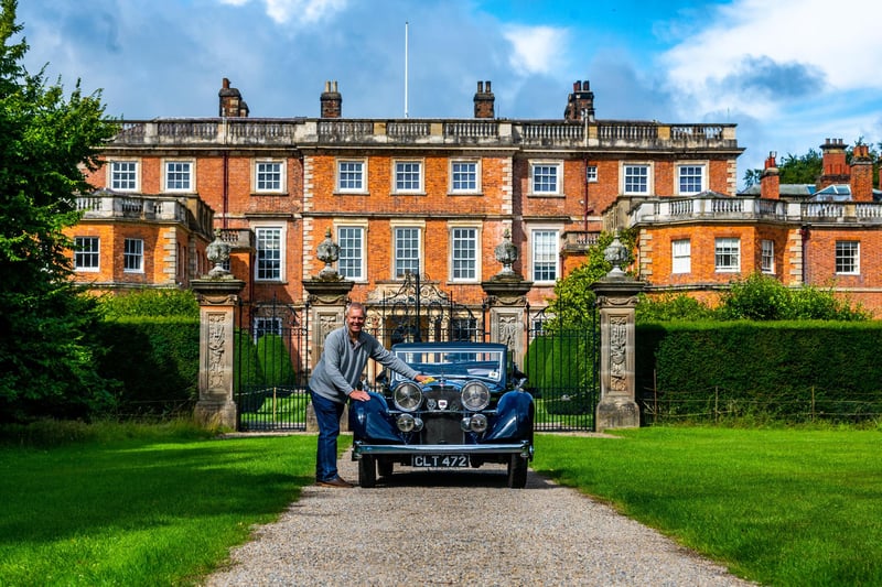 Charles Pink, of Wharfedale, showing his 1935 Alvis Speed 20 SD Vanden Plas coupe