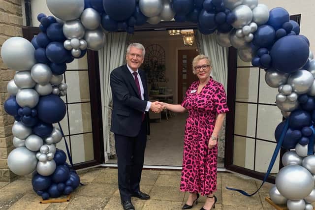 Andrew Jones with Jayne Clark at the official opening