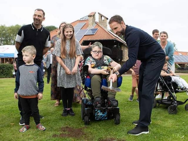 England men's football manager Gareth Southgate during a previous visit to Martin House children's hospice in Boston Spa. (Picture contributed)
