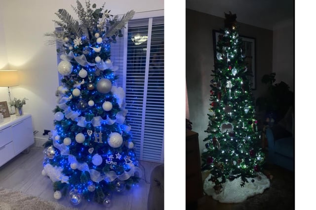 Pictured: Right - Tree by Diane Wise Galer. Left - Tree by Karen Gilbert.
