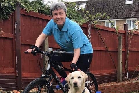 Hayley from Harrogate will be cycling at least ten miles a day throughout May to raise money for Guide Dogs