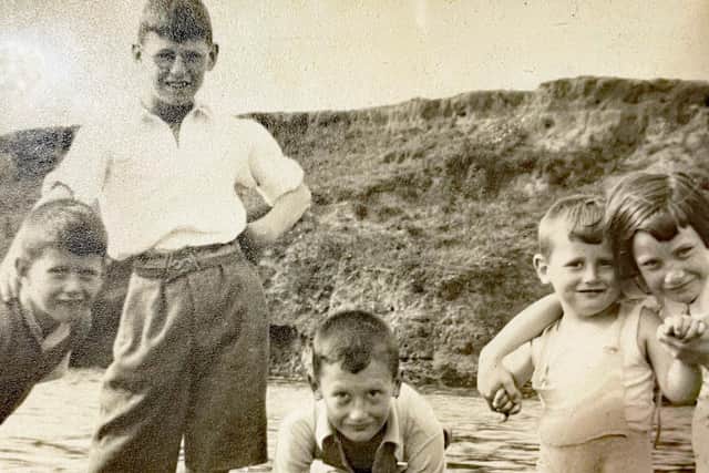 Flashback - Harrogate Theatre Choir member Frank Ward, centre, as a boy with his brothers Ian, Peter and Alan and sister Molly Ward. (Picture contributed)