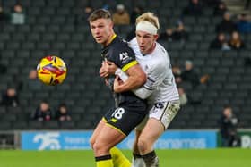Harrogate Town suffered another painful late defeat, losing out 2-1 on the road at MK Dons on Tuesday evening. Pictures: Matt Kirkham