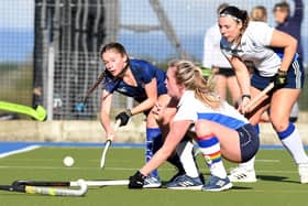 Niamh Clements played a key role in Harrogate Hockey Club Ladies 1st XI's 2-1 win over Brooklands Poynton. Picture: Gerard Binks