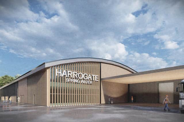 Picture of an expansion - An artist's impression of how the Harrogate Spring Water bottling plant at Harlow Hill may look if the revised plans are approved by North Yorkshire Council. (Picture contributed)