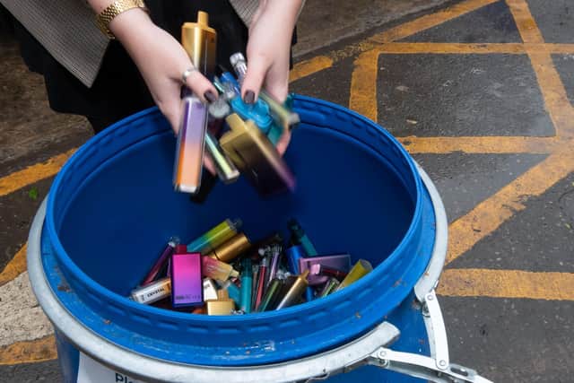 Residents can dispose of their used vapes responsibly at all 20 household waste recycling centres.